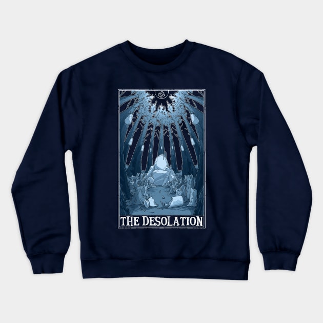 The Desolation Tarot (dark) Crewneck Sweatshirt by Rusty Quill